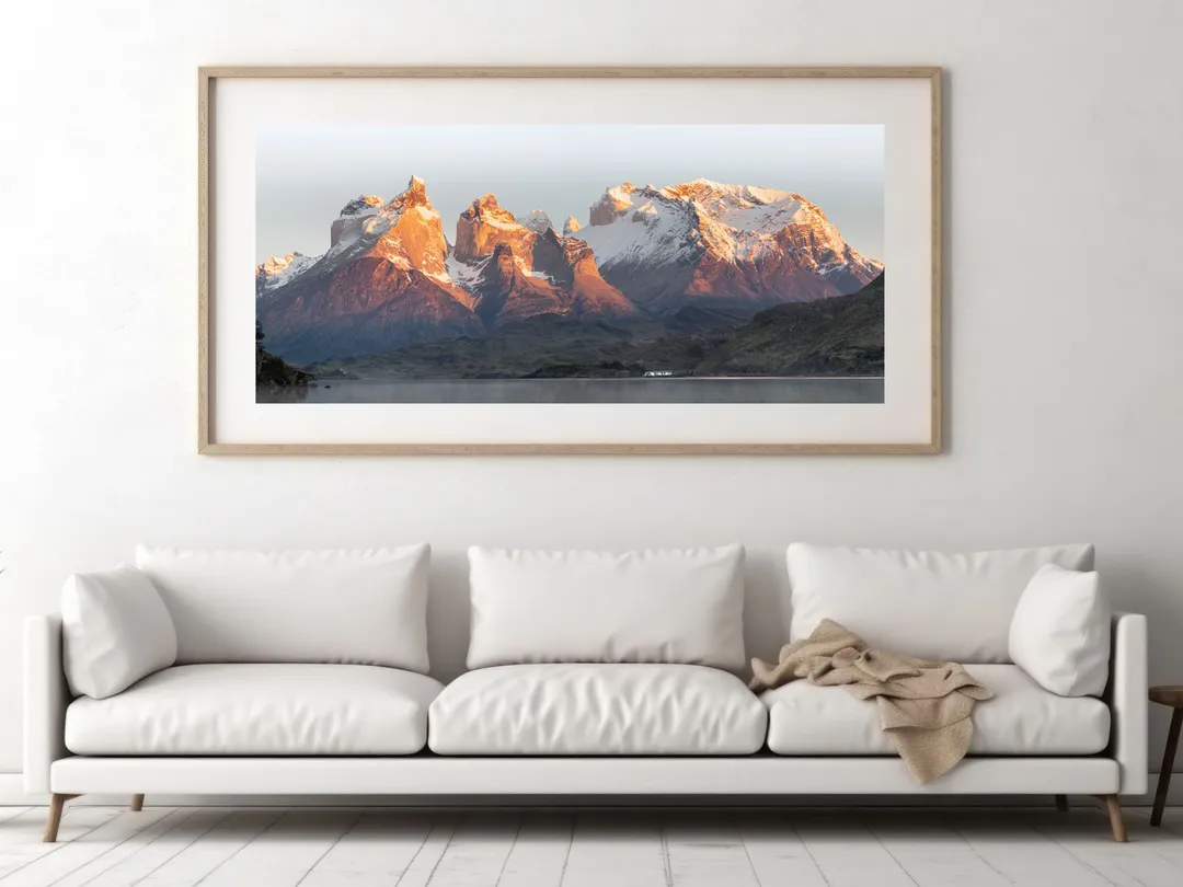 Cuernos del Paine I en un ambiente (maqueta)