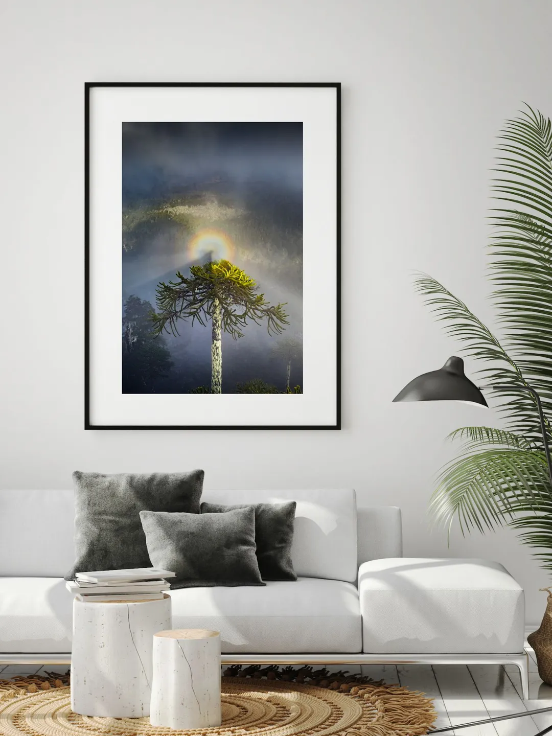 Gloria sobre la araucaria en un ambiente (maqueta)
